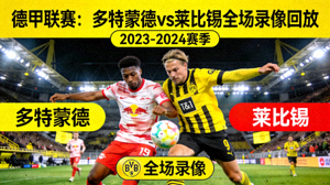 德甲多特蒙德对阵莱比锡全场录像回放封面